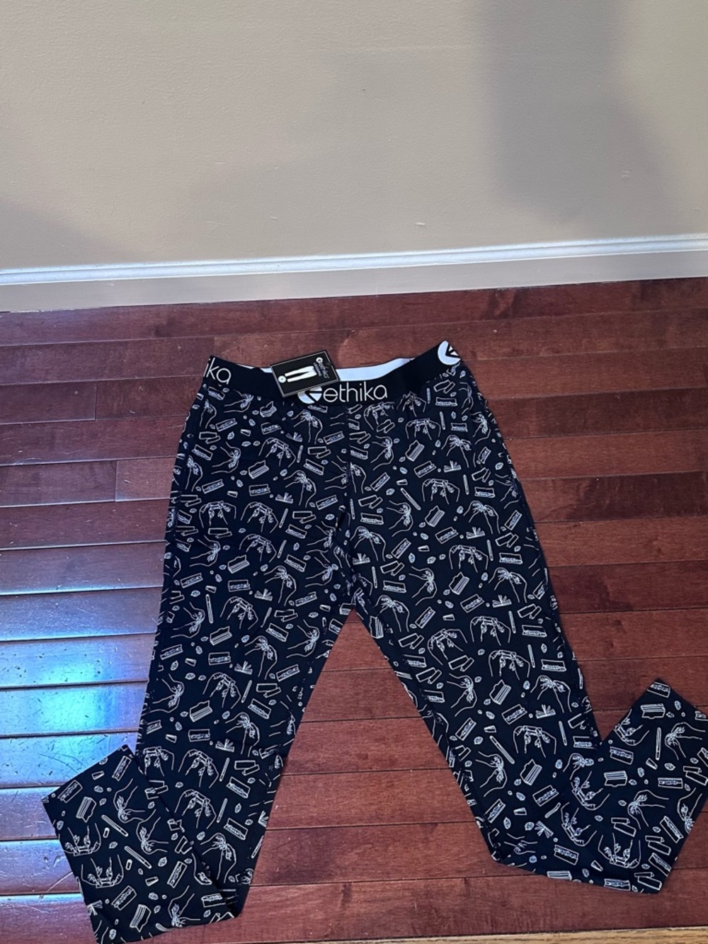 Ethika Puff Prep Black Printed Leggings